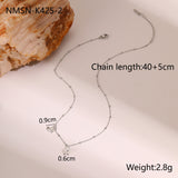 Ins Fashion Pearl Heart Pendant Clavicle Chain Stainless Steel