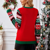 Round Neck Pullover Sweater Long Sleeve Loose Sweater