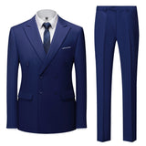 Men's Fashion Casual Solid Color Two-piece Set