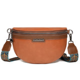 Women's Chest Texture Semi-circular Saddle Bag