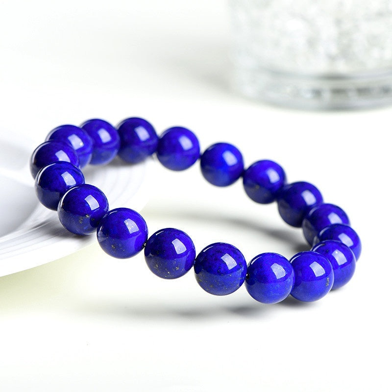 Natural Grade 7A Lapis Lazuli Ball Bracelet