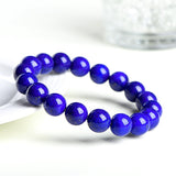 Natural Grade 7A Lapis Lazuli Ball Bracelet