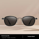 Vintage Brown Men's Polarized Sun Glasses Summer Automatic Photosensitive Color Changing UV Protection