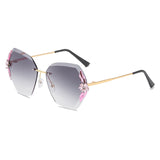 Sunglasses Female Rhinestone To Make Big Face Thin-looked UV Protection Sun Glasses