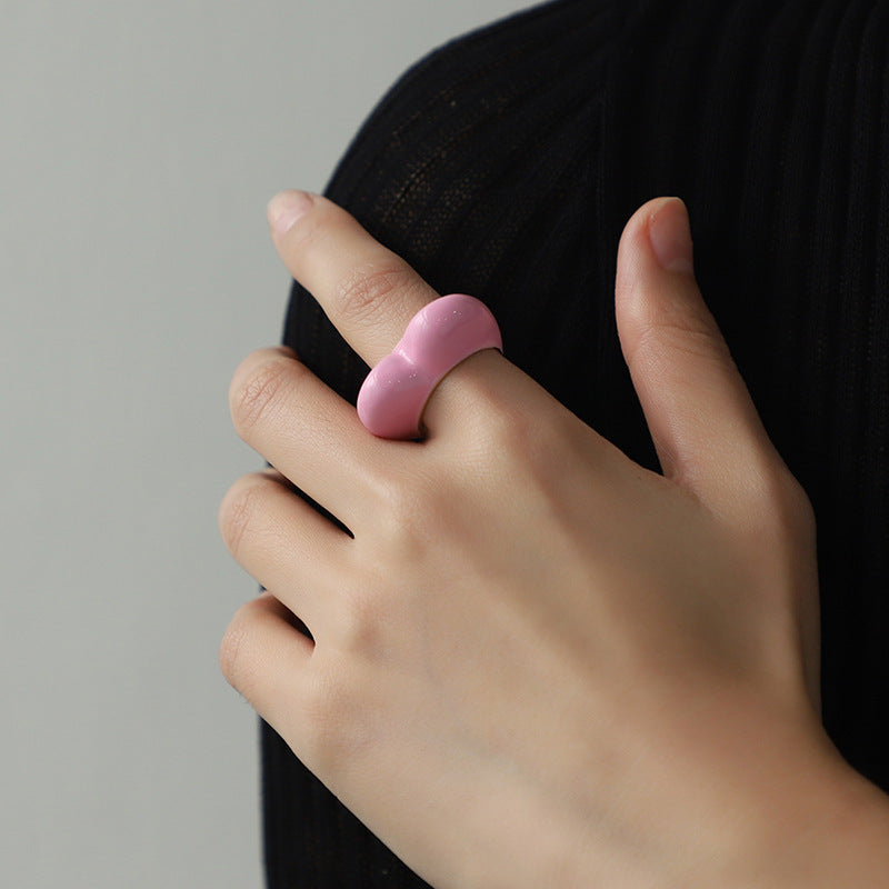 Original Design Color Three-dimensional Enamel Ring