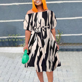 Fashion Elegant Tied African Plus Size Long Dress