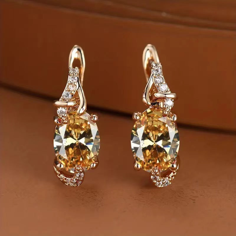 Hot Sale Eardrops Finely Inlaid Stud Earrings