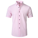 Korean Slim-fit Solid Color Shirt Men's Shirt