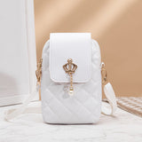 Simple All-match Messenger Bag Pearl Vertical Model In Square Shape