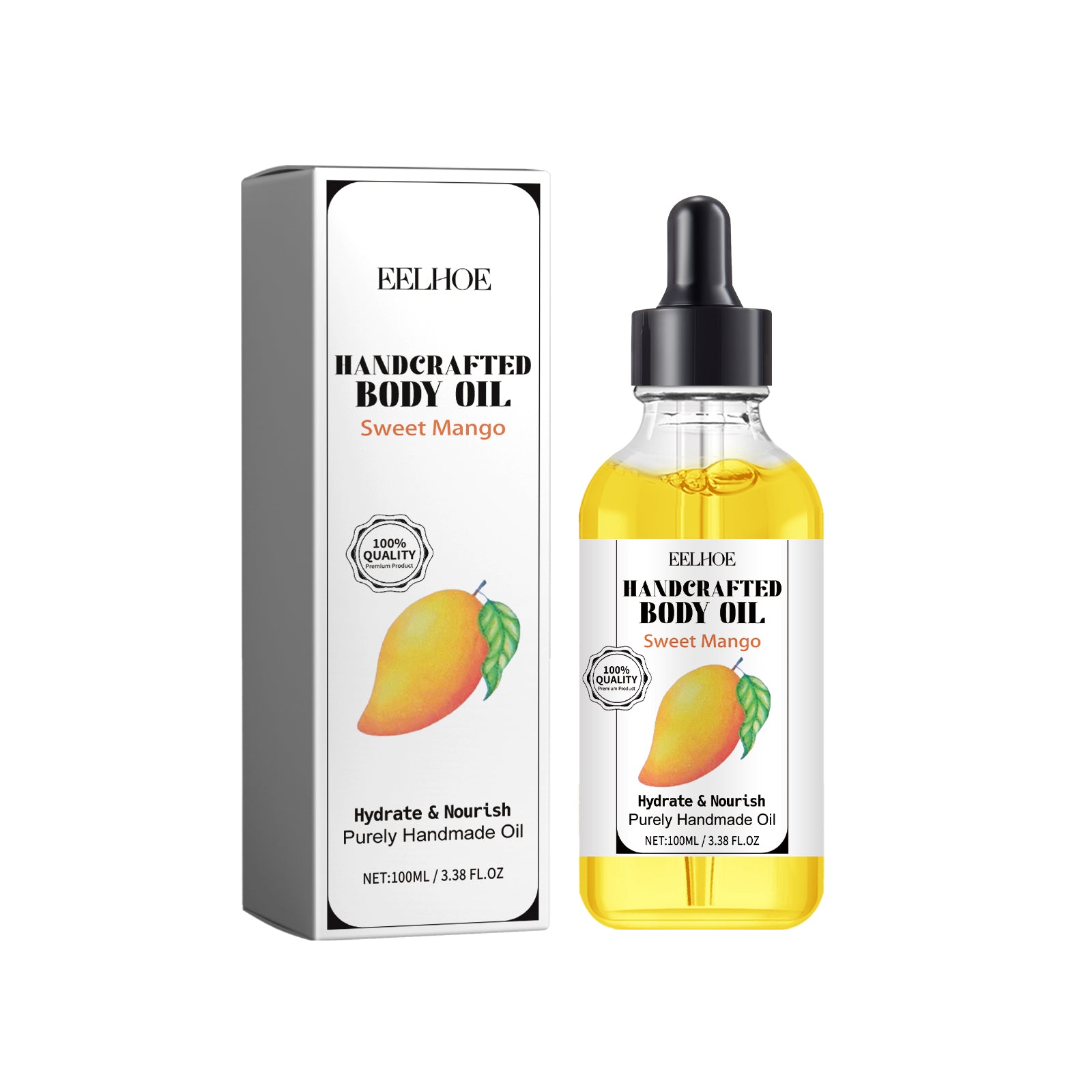 EELHOE Handcrafted Body Oil, Relieve Dry Skin Moisturizing Smooth Skin Carry Bright Color Of Skin Body Massage Oil