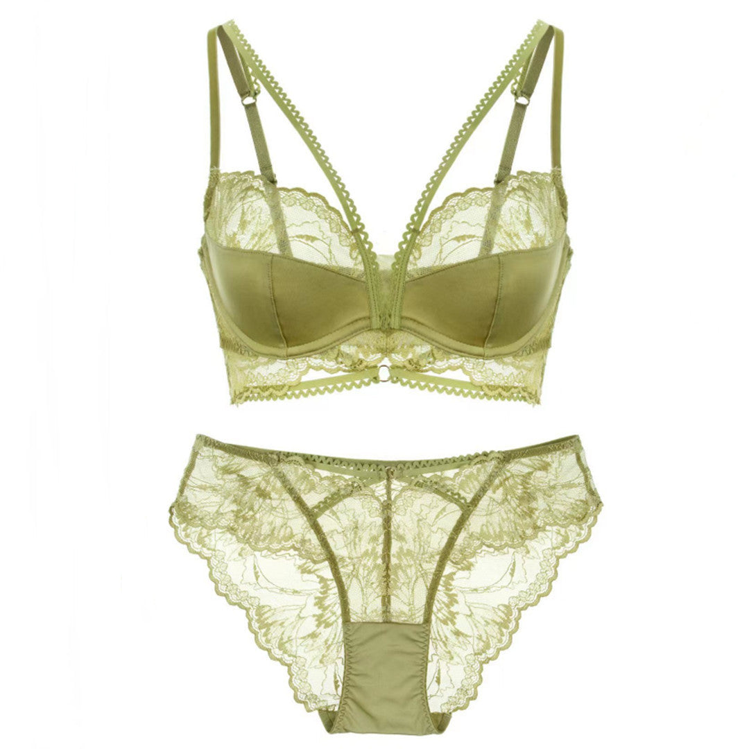 Ultra-thin Lace Underwear Bra Panties Set