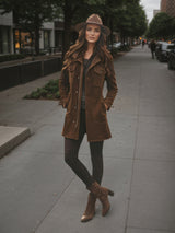 New Vintage-style Women's Autumn And Winter Warm And Windproof Jacket, Women's Autumn And Winter Coat, Long Coat Covering The Hips