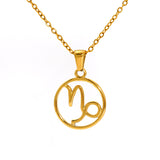 Fashion Titanium Steel Necklace Twelve Constellation