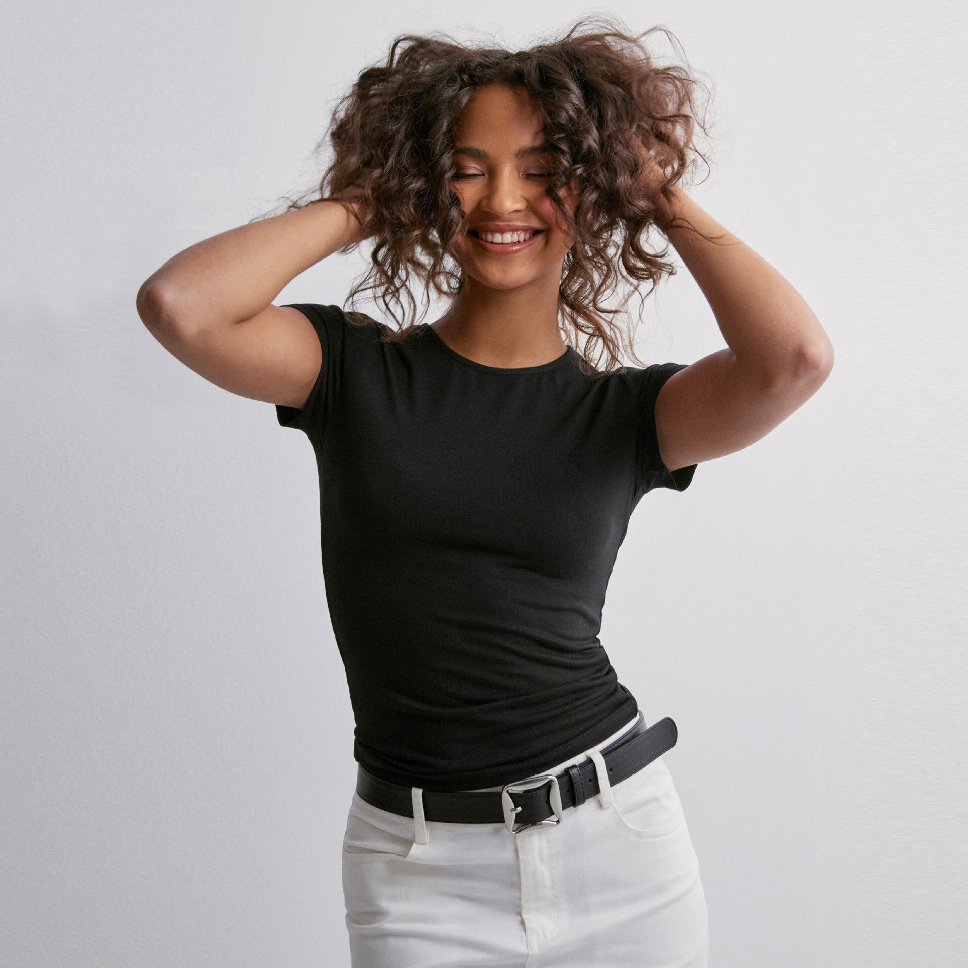 Women's Spring And Summer Solid Color Top Slim Slimming Short-sleeved T-shirt