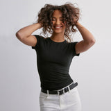 Women's Spring And Summer Solid Color Top Slim Slimming Short-sleeved T-shirt