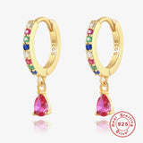 S925 Sterling Silver Diamond Water Drop Eardrop Earring