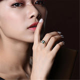 Gold Plated Emerald Square Diamond Ring