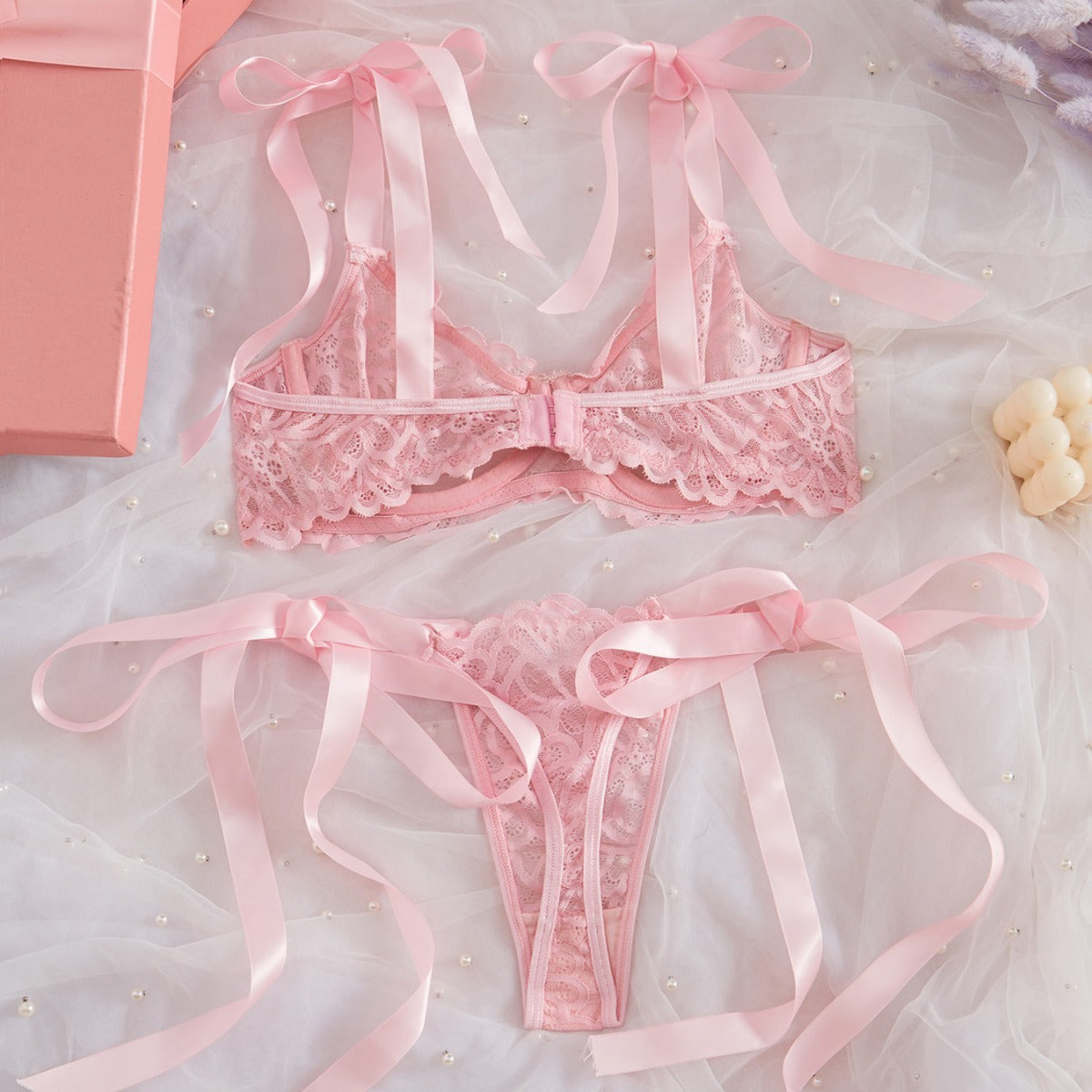 Pure Desire Three-point Bra Panties Two-piece Set