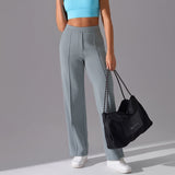 Mid Waist Loose Track Casual All-matching Straight Pants