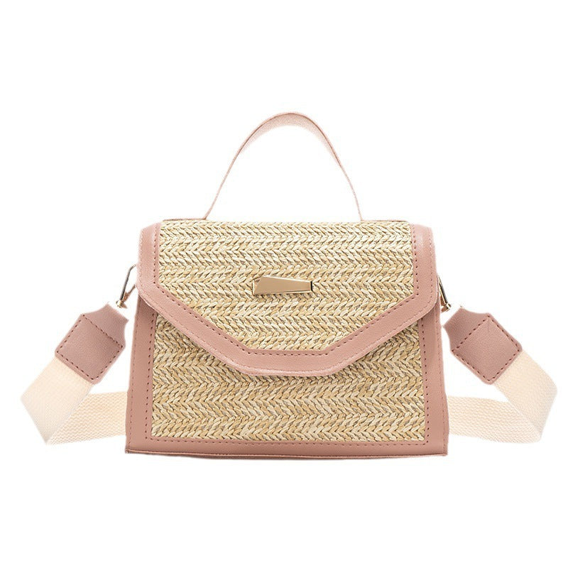 Simple Woven Sequin Decorative Crossbody Small Square Bag