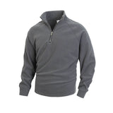 Slim-Fit Stand Collar Long Sleeve Pullover Coral Fleece Coat For Men