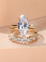 Women's Full Circle White Diamond Ring Set