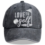 2pcs Golf Hats For Men Women, Golf Gifts For Mom Dad, Adjustable Embroidered Wash Cotton Baseball Cap