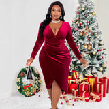 Fashion Personality Solid Color Female Dress