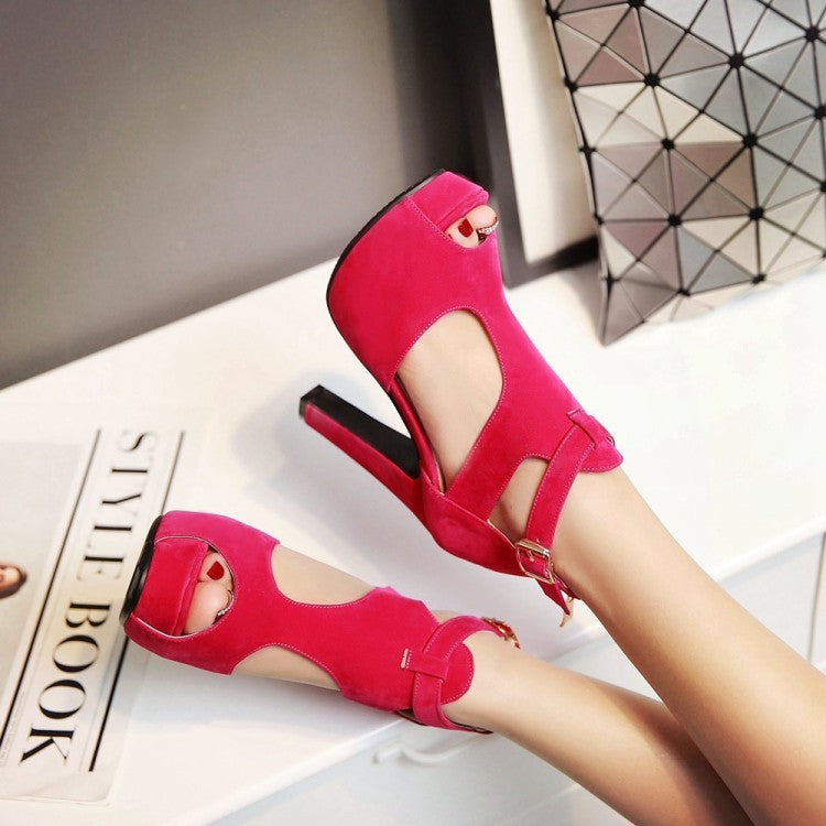 Fish Mouth Shoes Roman Sandals Women's Stiletto High Heels