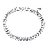 Gold Cuban Link Chain Six-sided Bracelet