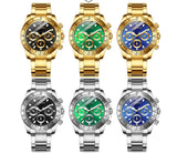 FANMIS Classics Business Analog Watch Big Face Quartz Luminous Waterproof Analog Quartz Stainless Steel Watch Elegant Gift Watch for Men