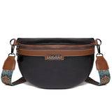 Women's Chest Texture Semi-circular Saddle Bag