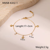 Ins Titanium Steel Bracelet 18K Gold Plating Zircon Star Pendant Exquisite