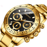 FANMIS Classics Business Analog Watch Big Face Quartz Luminous Waterproof Analog Quartz Stainless Steel Watch Elegant Gift Watch for Men