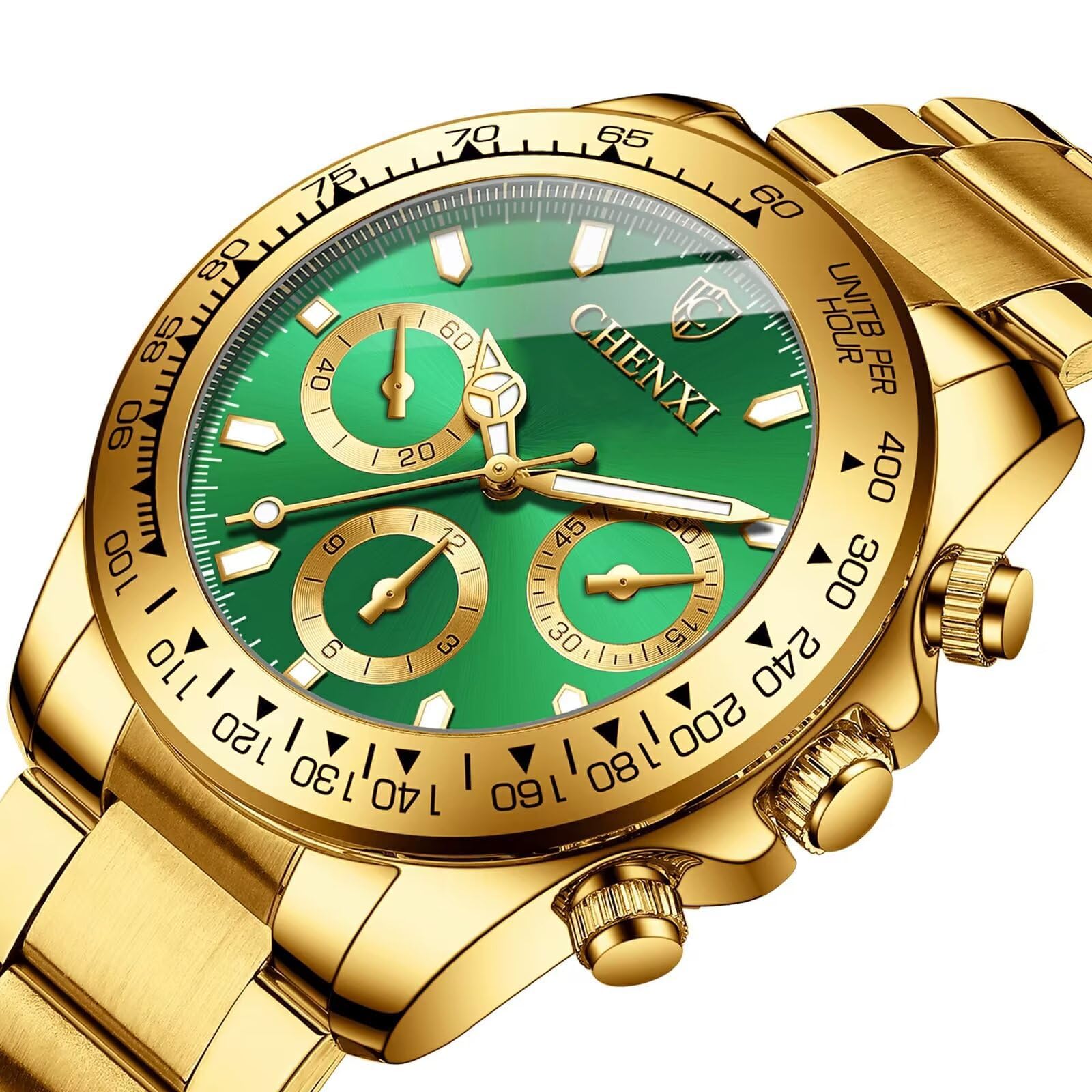 FANMIS Classics Business Analog Watch Big Face Quartz Luminous Waterproof Analog Quartz Stainless Steel Watch Elegant Gift Watch for Men