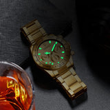 FANMIS Classics Business Analog Watch Big Face Quartz Luminous Waterproof Analog Quartz Stainless Steel Watch Elegant Gift Watch for Men