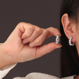 Geometric Simple Hexagonal Clover Cross Earrings