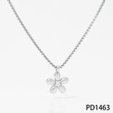 New Stainless Steel Flower Bracelet Necklace And Earring Suit Simple Fashion