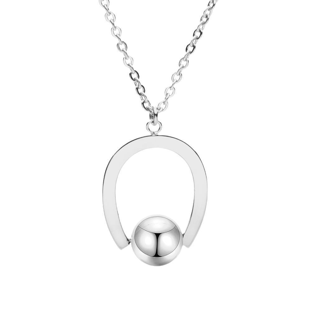 Stainless Steel Bead Chain All The Way To Have You Accessoryjewelry Valentine's Day Necklace