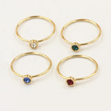 14K Gilded GF Zircon Rings Knuckle DIY Ornament Accessories Light Body Ring