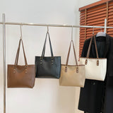 Contrast Color Retro Large Capacity New High Sense Tote Bag Student Leisure Commuter Bag