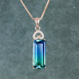 Light Extravagant Love Heart Diamond Square Pendant Necklace