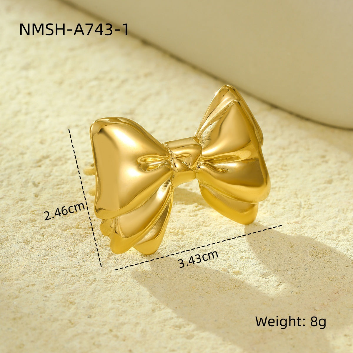 European And American Ins Niche Oval Egg-shaped Pearl Ring Titanium Steel Ring