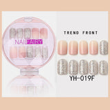 Korean Wearable Nail Art Short 30 Pieces In A Box Waterproof Removable Nail Art Ins Manicure Fake Nails