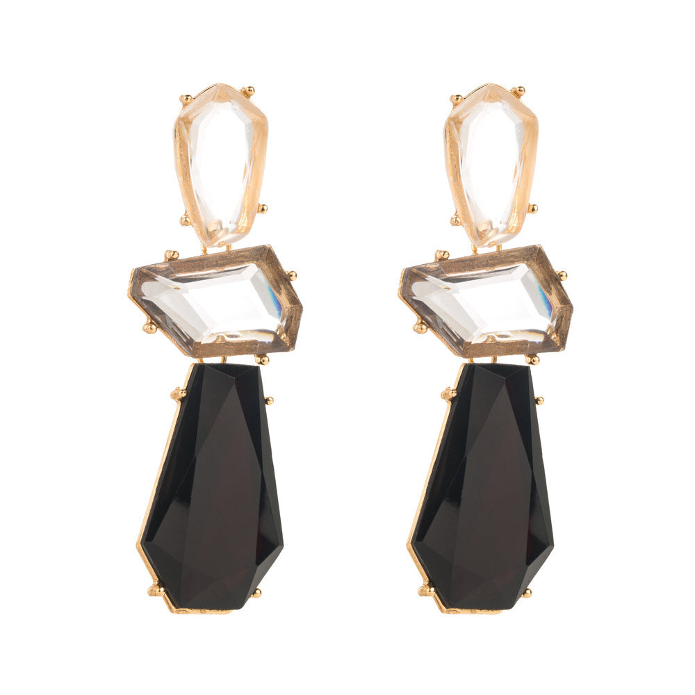 European And American Irregular Geometric Polygon Earrings