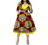 African Ethnic Double Sided Printed Batik Cotton Dress For Export