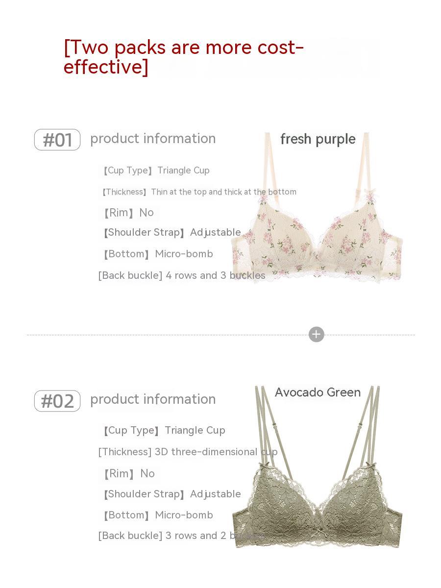 Ladies' Thin Push-up Underwear For Small Breasts