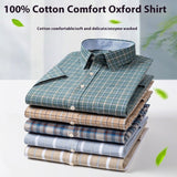 Men's Cotton Short Sleeve Plaid Shirt Casual