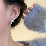 Women's Leaf Earrings Elegant And High-end Birthday Gift