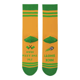 Flag Design Mid-Calf Socks With Moisture-Wicking, Sweat-Absorbing, Odor-Resistant, And Antibacterial Properties